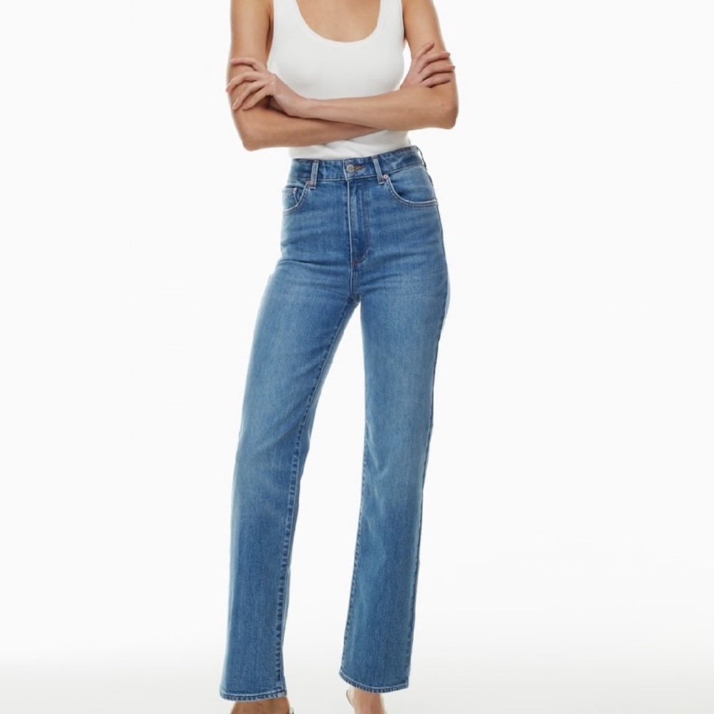 Aritzia Denim Forum 90s Naomi Super Hi-Rise Stovepipe Jean Size 30W